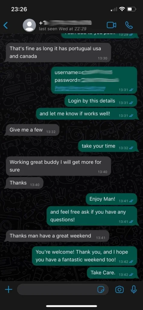 iptv subscription uk customer review whatsapp